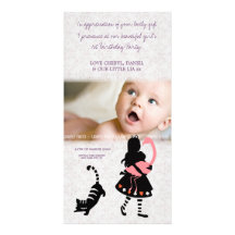 Merci Alice dans le carte photo de bébé du pays de Photocarte