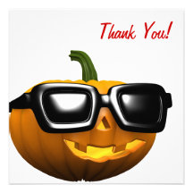 Merci ! Citrouille de Halloween Invitation