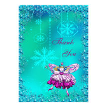 Merci de fête de fée de prune de sucre invitation personnalisable
