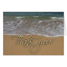 Merci de thème de plage carte de vœux