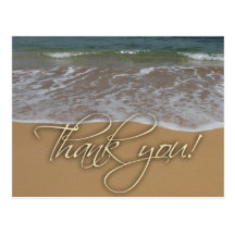 Merci de thème de plage cartes postales