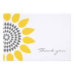 Merci élégant de tournesol invitations personnalisées