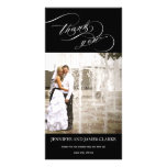 Merci élégant personnalisé de mariage de manuscrit cartes avec photo