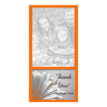 Merci floral de points culminants cartes de vœux avec photo