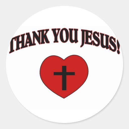 Merci Jésus (coeur) Autocollants
