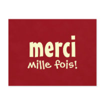MERCI MILLE FOIS postcard
