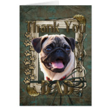 Merci - pattes en pierre - carlin - papa carte de vœux