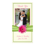 Merci rose Photocard de mariage de marguerite de G Photocartes Personnalisées