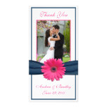 Merci rose Photocard de mariage de marguerite de G Photocartes