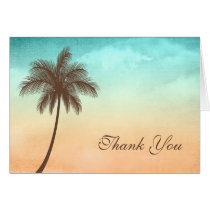 Merci tropical de palmier de plage cartes