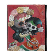 Mère et fille squelettiques mexicaines coques iPad