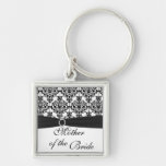 Mère noire et blanche de la jeune mariée Keychain Porte-clés