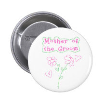 Mère rose de fleurs de marié badge avec épingle