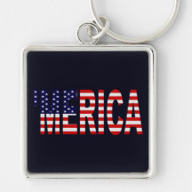 'MERICA US Flag Keychain