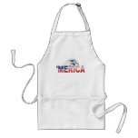 ‘MERICA USA Flag American Bald Eagle Apron