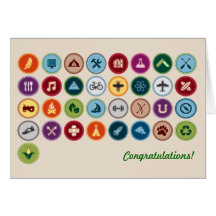 Merit Badges Greeting Card
