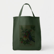 Merles et Noël de houx Sac