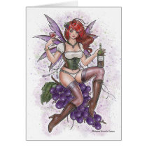 Merlot Fairy Note Card