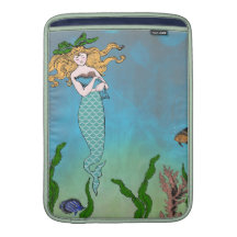 Mermaid and seal MacBook air sleeves