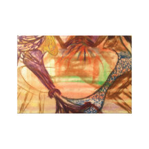 Mermaid and which arm wrestle 50%off canvas print