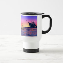 Mermaid at sunset coffee mug
