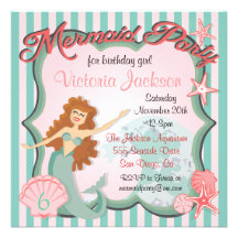 Mermaid Birthday Party Invitation