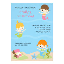 Mermaid Birthday Party Invitation invitations