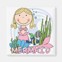Mermaid - Blonde Tshirts and Gifts Refrigerator Magnets