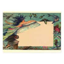 mermaid card business card