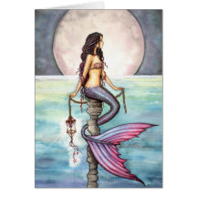 Mermaid Card Notecard by Molly Harrison