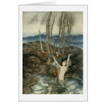 Mermaid in Pond Cards