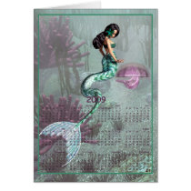 Mermaid & Jelly Fish - Month at a ... - Customized Cards