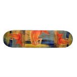 Mermaid Key Sunset Skull Skateboard