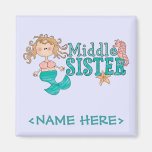 Mermaid Middle Sister Fridge Magnets