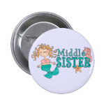 Mermaid Middle Sister Pinback Button
