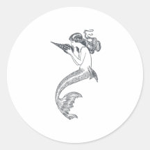 Mermaid Nautical Design Stickers
