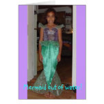 Mermaid out of water! blank card