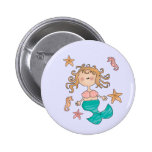 Mermaid Pinback Buttons