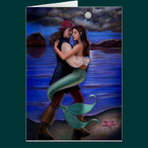 "Mermaid & Pirate's Love" Greeting Card cards