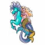 mermaid riding seahorse acrylic cut outs
