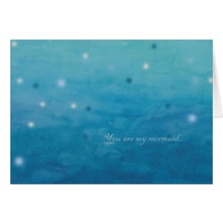 Mermaid Romantic Love Art Valentine's Card for Her