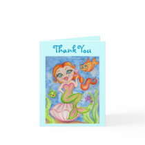 Mermaid Thank You Card