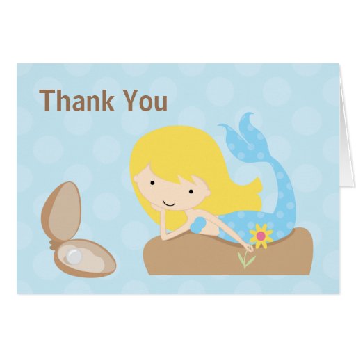 Mermaid Thank You Card