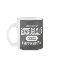 Mermaid University Dark Coffee Mugs