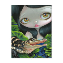 "Mermaid with a Baby Alligator" Postcard