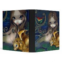 Mermaid with a Golden Dragon Binder fantasy art
