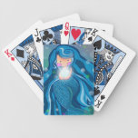 Mermaid with bright pearl playing cards
