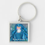 Mermaid with bright pearl keychain