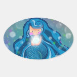 Mermaid with bright pearl sticker