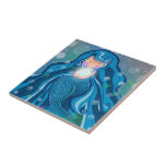 Mermaid with bright pearl tile tiles